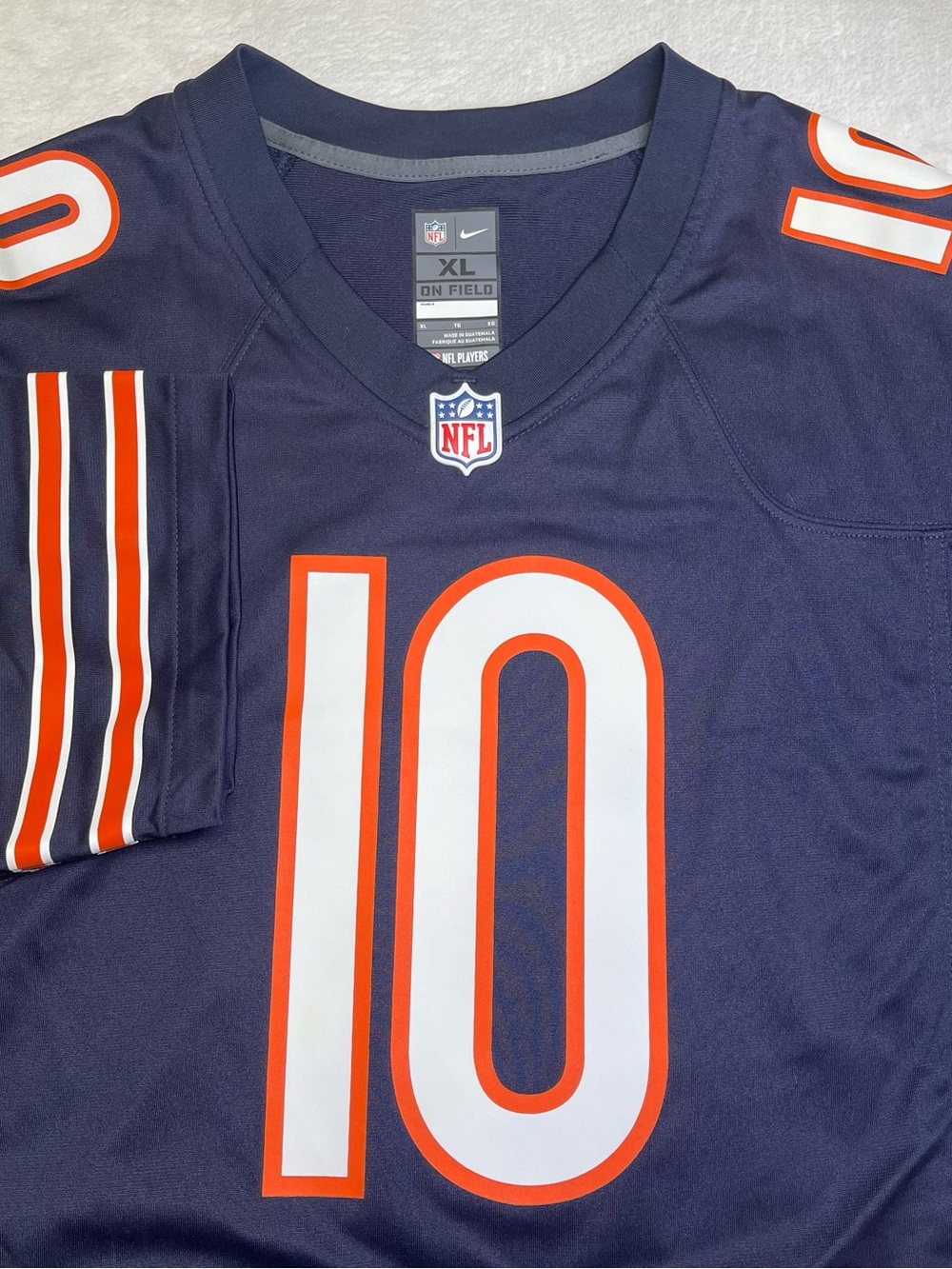 Nike Chicago Bears Mitch Trubisky #10 On Field Jersey Blue Navy Men’s XL
